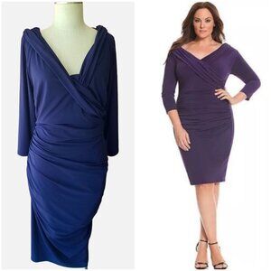 Lane Bryant Control Tech Purple Built in Slip Slimming Bodycon Dress - 24